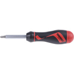 Teng Tools 1/4 in Hexagon Phillips, Pozidriv, Slotted Ratchet Screwdriver, 175 mm length