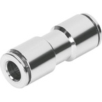 Festo NPQM Pneumatic Straight Tube-to-Tube Adapter, Push In 10 mm to Push In 10 mm