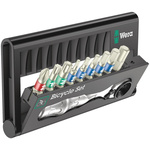 Wera Hexagon, Phillips, Torx Ratchet Bit Set Stainless Steel