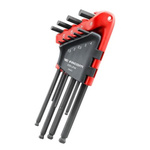 Facom 9 piece L Shape Metric Hex Key Set, 1.5 mm, 2.5 mm, 2 mm, 3 mm, 4 mm, 5 mm, 6 mm, 7 mm, 8 mm