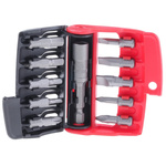 Facom Driver Bit Set 10 Pieces, Hexagon, Pozidriv, Slotted