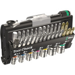 Wera 1/4 in Hexagon Phillips, Pozidriv, Slotted, Torx Ratchet Bit Set, 170 mm length