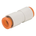 SMC Tube-to-Tube KQ2 Pneumatic Straight Tube-to-Tube Adapter, Push In 5/32 in to Push In 3/16 in