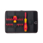 Wiha Driver Bit Set 18 Pieces, Hexagon, Phillips, Pozidriv, Slotted, Torx
