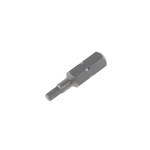 RS PRO Hexagon Screwdriver Bit, 4mm Tip, 1/4in Drive, 25mm Overall