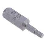 RS PRO Hexagon Bit Set, 2.5 mm Tip, 1/4in Drive, 25mm Overall