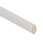 RS PRO Halogen Free Heat Shrink Tubing, White 9.5mm Sleeve Dia. x 1.2m Length 2:1 Ratio