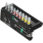 Wera Driver Bit Set 10 Pieces, Hexagon, Phillips, Pozidriv, Slotted