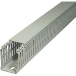 SES Sterling GN-A6/4 LF Grey Slotted Panel Trunking - Open Slot, W100 mm x D60mm, L2m, PVC