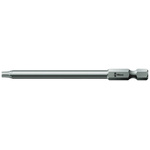 Wera Torx Screwdriver Bit, T10 Tip, 1/4 in Drive, Hexagon Drive, 89 mm Overall