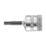 Gedore Hexagon Screwdriver Bit, 3 mm Tip, 1/4 in Drive, Square Drive, 28 mm Overall