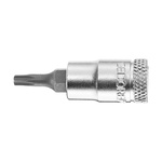 Gedore Torx Screwdriver Bit, T8 Tip, 1/4 in Drive, Square Drive, 37 mm Overall