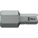 Wera Hex-Plus Screwdriver Bit, 10 mm Tip, Hex Drive, 25 mm Overall