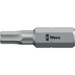 Wera Hexagon Screwdriver Bit, 6 mm Tip
