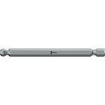 Wera Ball End Hexagon Screwdriver Bit, 4 mm Tip, 89 mm Overall