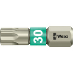 Wera Torx Screwdriver Bit, T30 Tip, 25 mm Overall