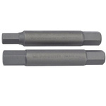 Facom Hexagon Bit Set, 8 mm, 10 mm Tip, 1/4 in Drive, Square Drive