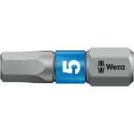 Wera Hexagon Socket Screwdriver Bit, 25 mm Tip