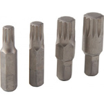 SAM 12 Point Hex Bit Set, 1/4 in Tip, 1/4 in Drive, TX Drive