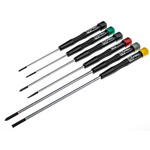RS PRO Pozidriv; Slotted Precision Screwdriver Set, 6-Piece