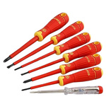 Bahco B220.027 Phillips; Slotted Insulated Screwdriver Set, 7-Piece