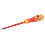 RS PRO Slotted Insulated Screwdriver, 3.5 x 0.6 mm Tip, 100 mm Blade, VDE/1000V, 190 mm Overall