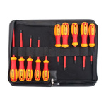 RS PRO Phillips; Pozidriv; Slotted Insulated Screwdriver Set, 10-Piece