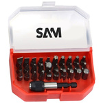 SAM Hexagon, Phillips, Pozidriv, Slotted, Torx Screwdriver Bit Set, Slotted: 3 - 4 - 4.5 - 5 - 5.5 - 6.5Phillips: 1 x
