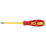 RS PRO Slotted Insulated Screwdriver, 4 mm Tip, 100 mm Blade, VDE/1000V, 200 mm Overall