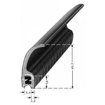RS PRO Rubber Black Edging strip, 20m x 40.7 mm x 5.4mm