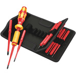 Wera Phillips; Pozidriv; Slotted; Torx Interchangeable Insulated Screwdriver Set, 15-Piece