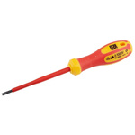 RS PRO Slotted Insulated Screwdriver, 4 x 0.8 mm Tip, 100 mm Blade, VDE/1000V, 200 mm Overall
