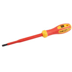 RS PRO Slotted Insulated Screwdriver, 5.5 x 1 mm Tip, 125 mm Blade, VDE/1000V, 225 mm Overall