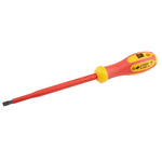 RS PRO Slotted Insulated Screwdriver, 6.5 x 1.2 mm Tip, 150 mm Blade, VDE/1000V, 260 mm Overall