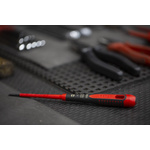 Bahco Slotted Screwdriver, 2.5 x 0.4 mm Tip, 75 mm Blade, VDE/1000V, 197 mm Overall