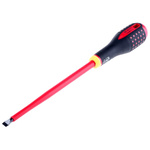 Bahco Slotted Screwdriver, 8 x 1.2 mm Tip, 175 mm Blade, VDE/1000V, 297 mm Overall