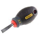 Stanley Slotted Stubby Screwdriver, 6.5 mm Tip, 30 mm Blade