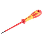 CK Slotted Insulated Screwdriver, 3 mm Tip, 100 mm Blade, VDE/1000V