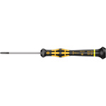 Wera Slotted Precision Screwdriver, 2 x 0.4 mm Tip, 60 mm Blade, 157 mm Overall