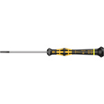 Wera Slotted Precision Screwdriver, 3.0 x 0.50 mm Tip, 80 mm Blade, 177 mm Overall