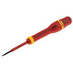 Facom Slotted Insulated Screwdriver, 2.5 x 0.4 mm Tip, 50 mm Blade, VDE/1000V, 153 mm Overall