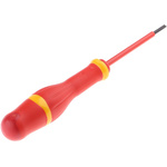 Facom Slotted Insulated Screwdriver, 0.5 mm Tip, 75 mm Blade, VDE/1000V, 178 mm Overall