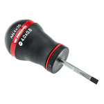 Facom Slotted Stubby Screwdriver, 4 x 0.8 mm Tip, 35 mm Blade, 91 mm Overall