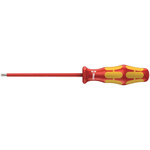 Wera Slotted Insulated Screwdriver, 3 mm Tip, 100 mm Blade, VDE/1000V, 181 mm Overall