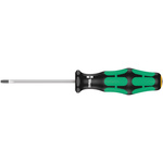 Wera Slotted Screwdriver, 2 mm Tip, 60 mm Blade, 130 mm Overall