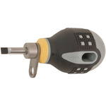 Bahco Slotted Stubby Screwdriver, 5.5 x 1 mm Tip, 25 mm Blade, 83 mm Overall