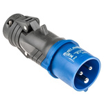 Legrand, HYPRA IP44 Blue Cable Mount 2P+E Industrial Power Plug, Rated At 16.0A, 230.0 V