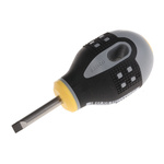 Bahco Slotted Screwdriver, 5.5 x 1 mm Tip, 25 mm Blade, 83 mm Overall