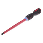 Bahco Pozidriv Screwdriver, PZ4 Tip, 200 mm Blade, VDE/1000V, 365 mm Overall