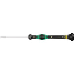 Wera Slotted Precision Screwdriver, 2 x 0.4 mm Tip, 60 mm Blade, 157 mm Overall